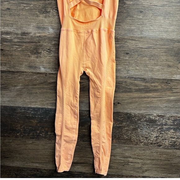 Free People Movement Peach Orange Good Karma Onesie - Picture 3 of 8